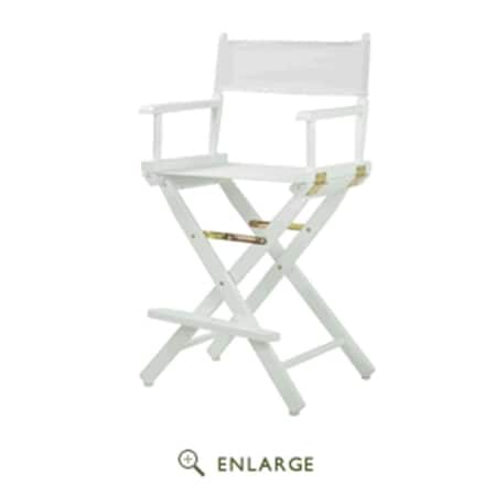 Betterbeds 220-01-021-29 24 in. Directors Chair White Frame with White Canvas BE2691174